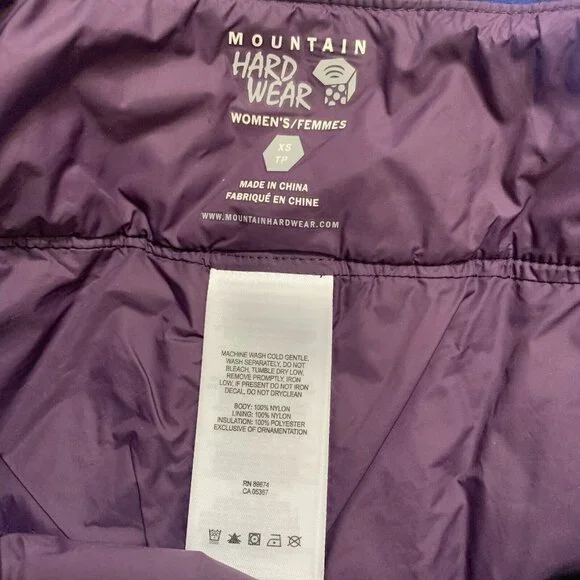 Mountain Hardwear Trekkin Insulated Running Mini Skirt Quilted Size XS Purple - Picture 4 of 6